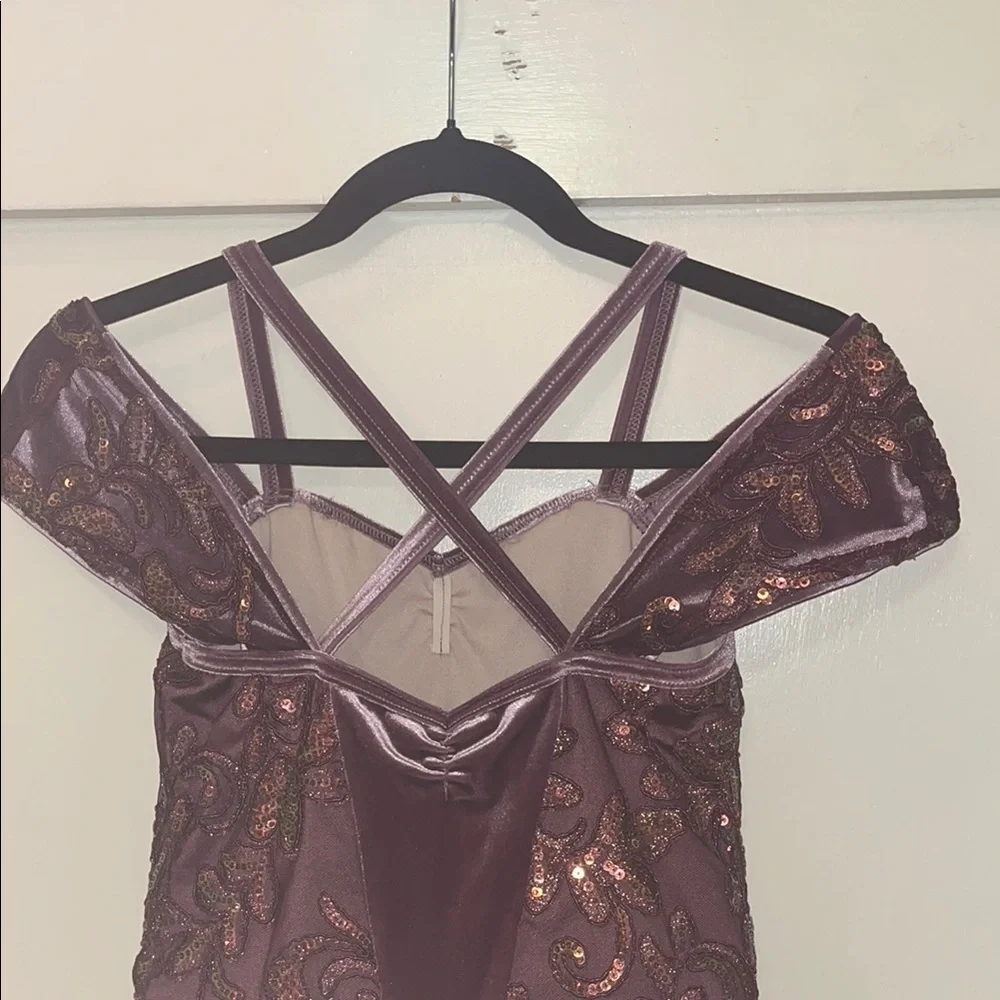 Weissman Kids Purple Sequin ballet Costume Dress size large